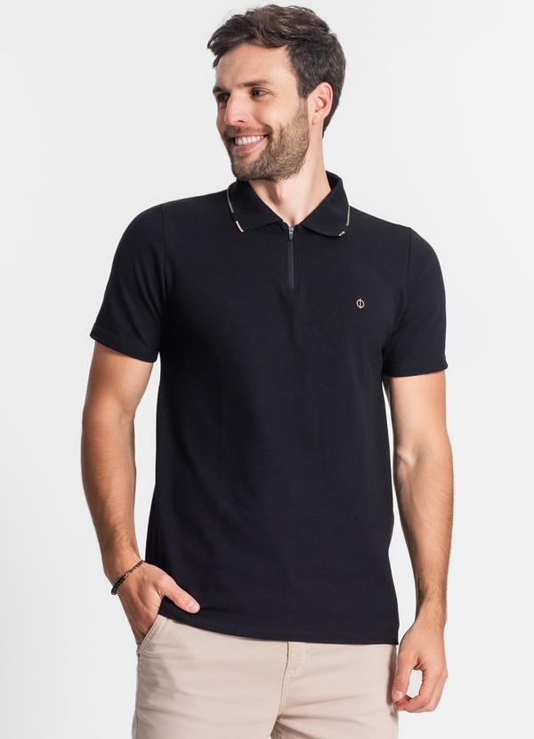 Diametro - Polo Básica Masculina Preto