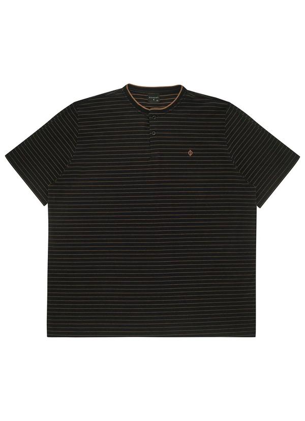 Diametro - Polo Cotton Listrado Masculina Preto