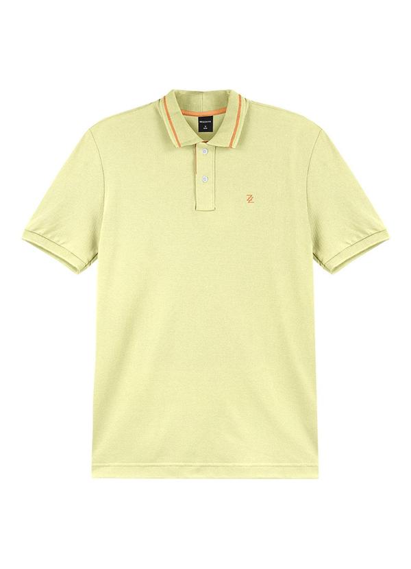 Rezzato - Polo Gola Contrastante Adulto Masculino Amarelo