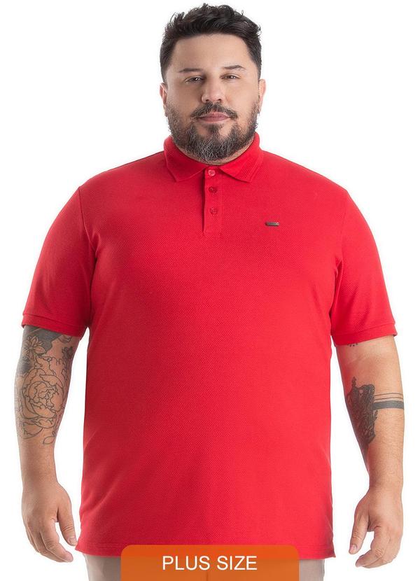 Biogás - Polo M/C Malha Favo Vermelho
