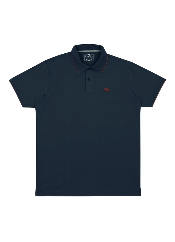 Biogás - Polo M/C Meia Malha Azul