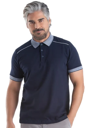 Biogás - Polo M/C Meia Malha Azul - BIOGÁS