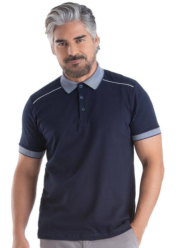 Biogás - Polo M/C Meia Malha Azul