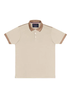 Biogás - Polo M/C Meia Malha Bege - BIOGÁS