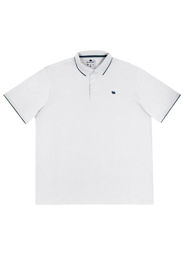 Biogás - Polo M/C Meia Malha Branco