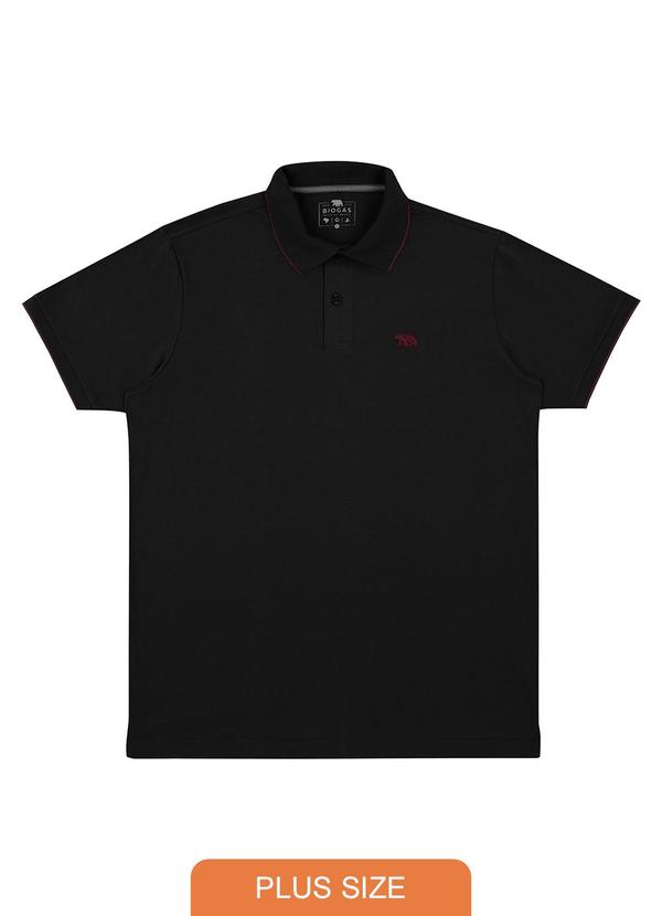 Biogás - Polo M/C Meia Malha Preto