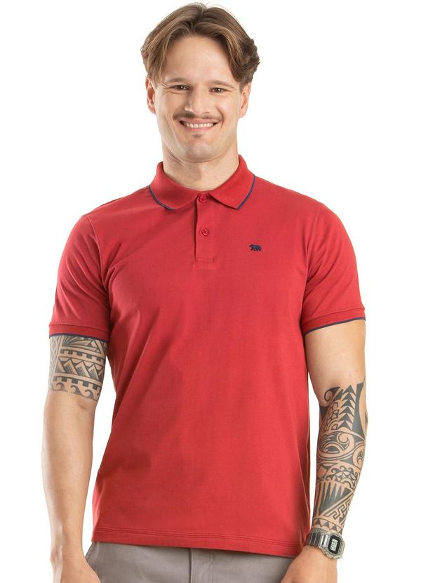 Biogás - Polo M/C Meia Malha Vermelho 1