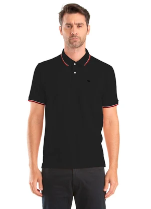 Biogás - Polo M/C Piquet 100% Preto - BIOGÁS