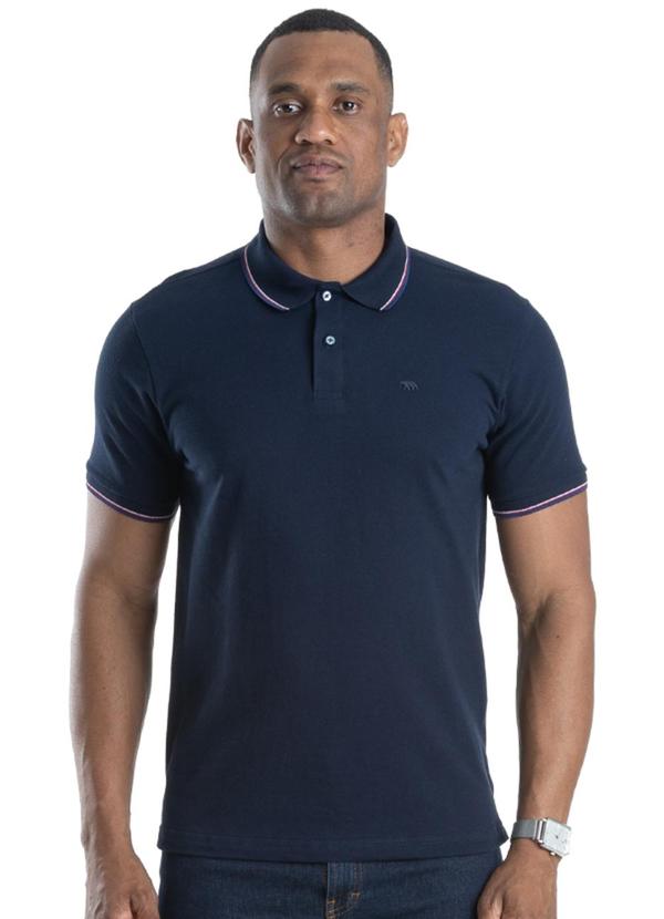 Biogás - Polo M/C Piquet Simples Azul