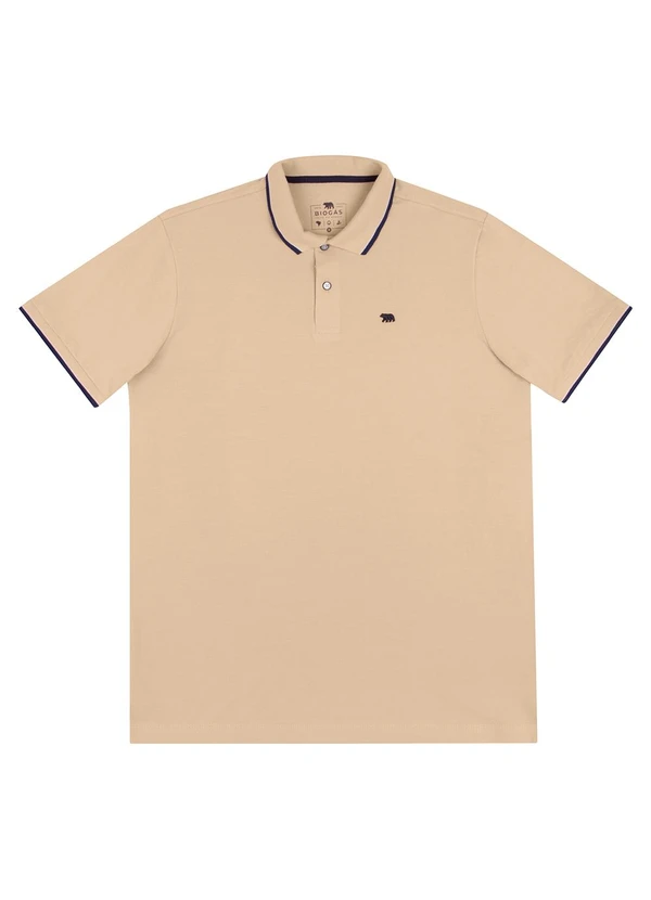 Biogás - Polo M/C Piquet Simples Bege