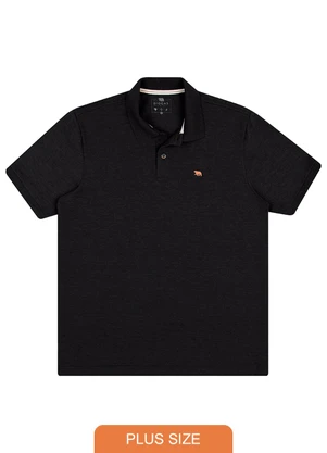 Biogás - Polo M/C Piquet Simples P.A Preto - BIOGÁS