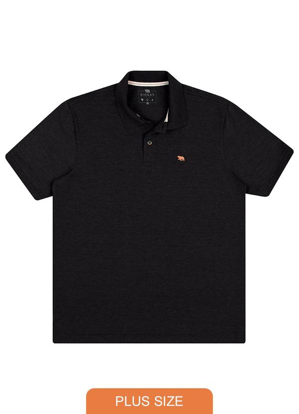 Biogás - Polo M/C Piquet Simples P.A Preto