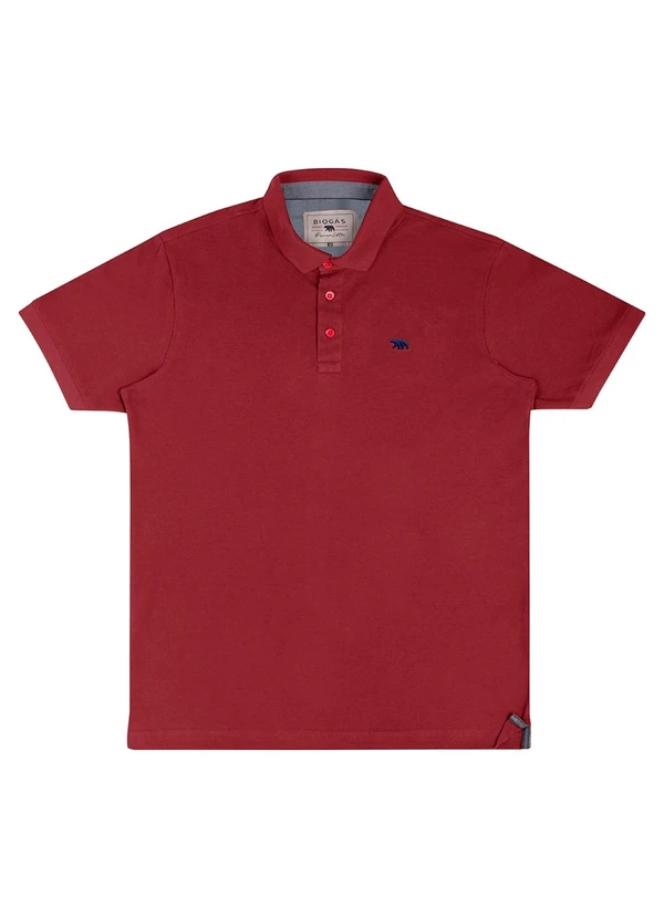Biogás - Polo M/C Piquet Simples Vermelho