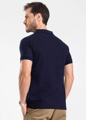 Diametro - Polo Masculina Básica Azul - DIAMETRO