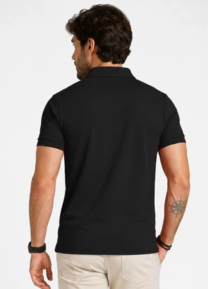 Select - Polo Masculina Básica Preto - SELECT