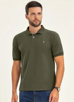 Diametro - Polo Masculina Básica Verde - DIAMETRO