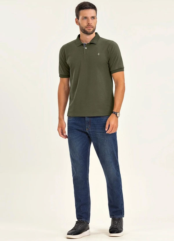 Diametro - Polo Masculina Básica Verde 3