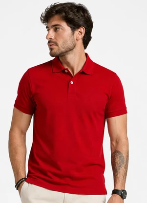 Select - Polo Masculina Básica Vermelho - SELECT