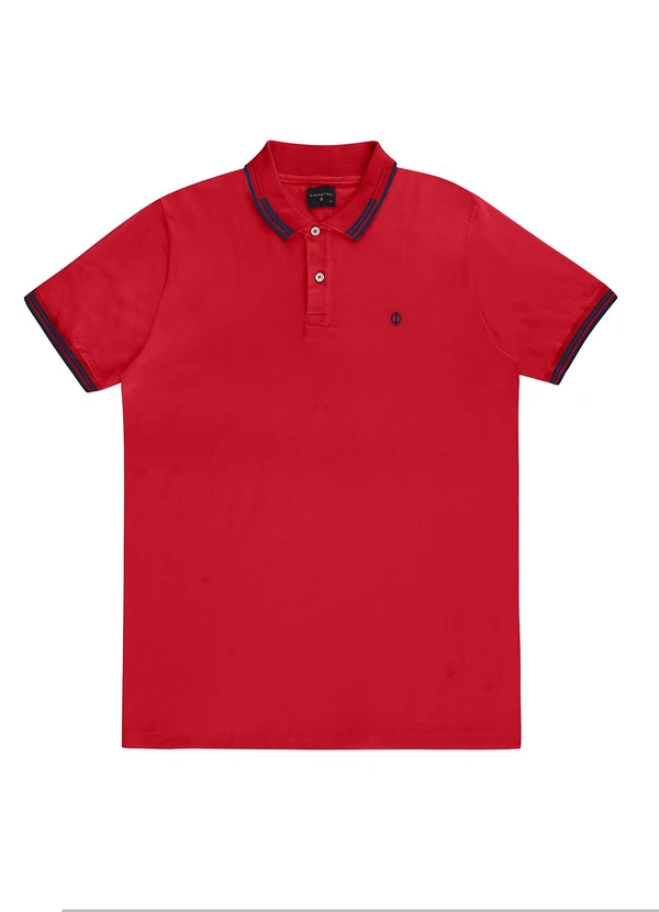 Diametro - Polo Masculina em Cotton Leve Diamentro Vermelho 1