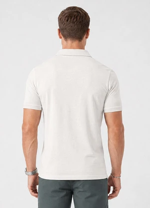 Veev - Polo Masculina em Malha Modal Bege - VEEV