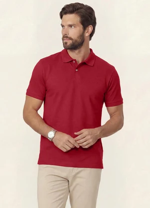 Diametro - Polo Masculina em Malha Piquet Vermelho - DIAMETRO