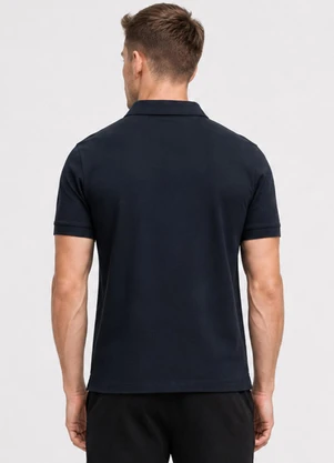 Veev - Polo Masculina em Tecido Poliamida Pique Azul - VEEV