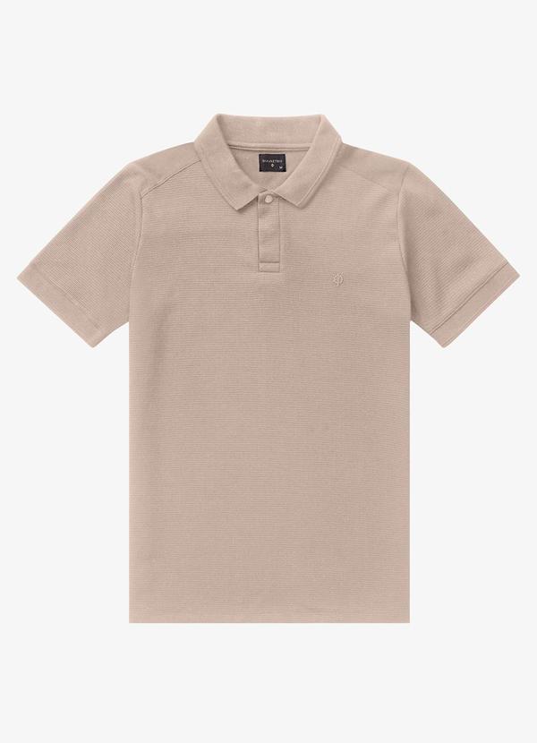 Diametro - Polo Masculina Malha Maquinetada Marrom