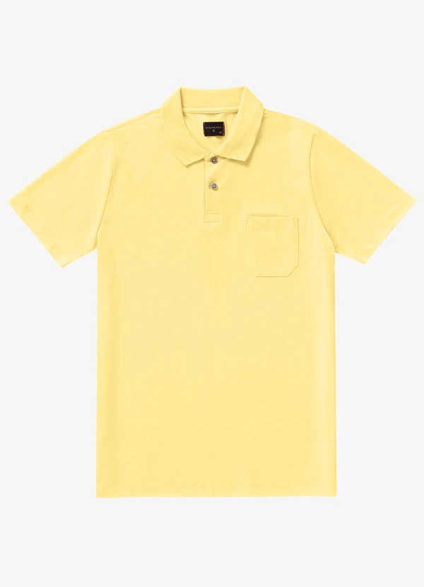 Diametro - Polo Masculina Pique Amarelo 2