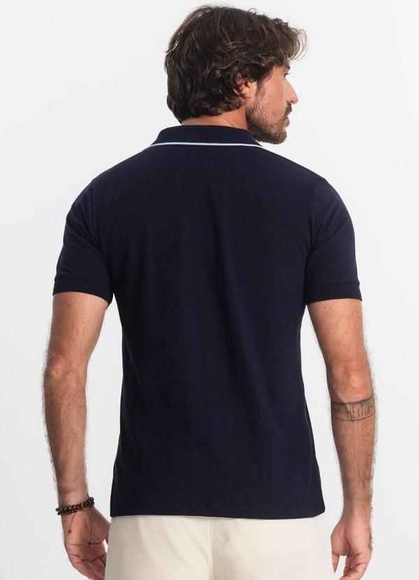 Diametro - Polo Masculina Pique Azul 2