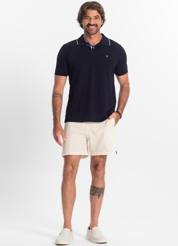 Diametro - Polo Masculina Pique Azul 3