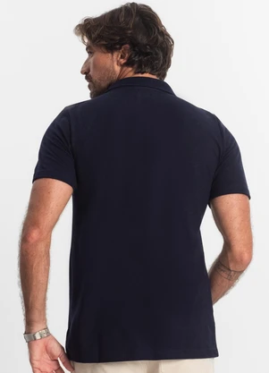 Diametro - Polo Masculina Pique Azul - DIAMETRO