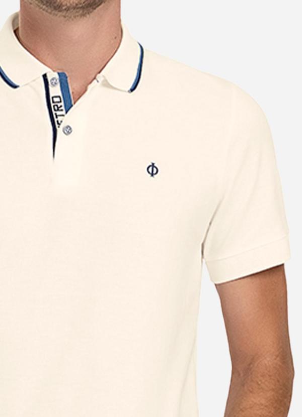 Diametro - Polo Masculina Pique Bege 2