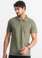 Diametro - Polo Masculina Pique Branco - variação: Verde