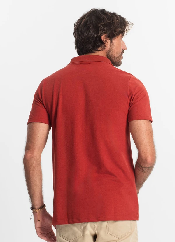 Diametro - Polo Masculina Pique Vermelho 2
