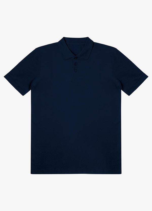 Select - Polo Masculina Piquet Básica Azul 1