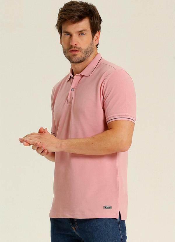 Seeder - Polo Masculina Piquet Premium Seeder Rosa 3