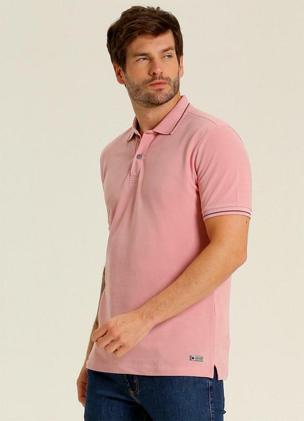 Seeder - Polo Masculina Piquet Premium Seeder Rosa 4