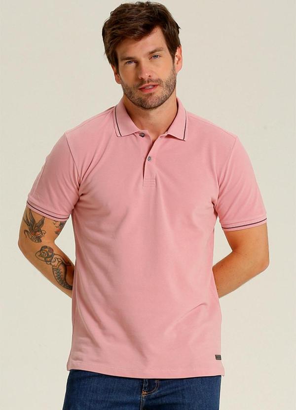 Seeder - Polo Masculina Piquet Premium Seeder Rosa 5