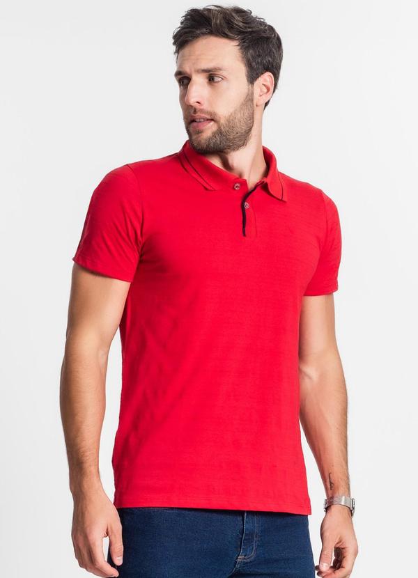 Diametro - Polo Masculina Vermelho