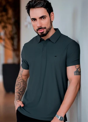 Hiatto Confecção - Polo Sporttech Botão Grafite - HIATTO CONFECÇÃO