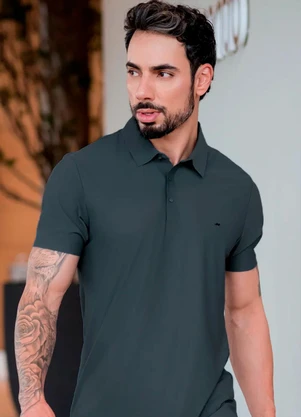 Hiatto Confecção - Polo Sporttech Botão Grafite - HIATTO CONFECÇÃO