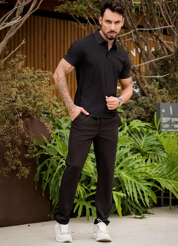 Hiatto Confecção - Polo Sporttech Botão Preto 3