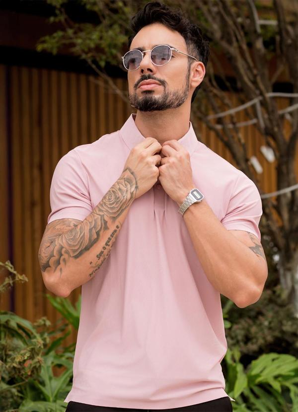Hiatto Confecção - Polo Sporttech Botão Rose