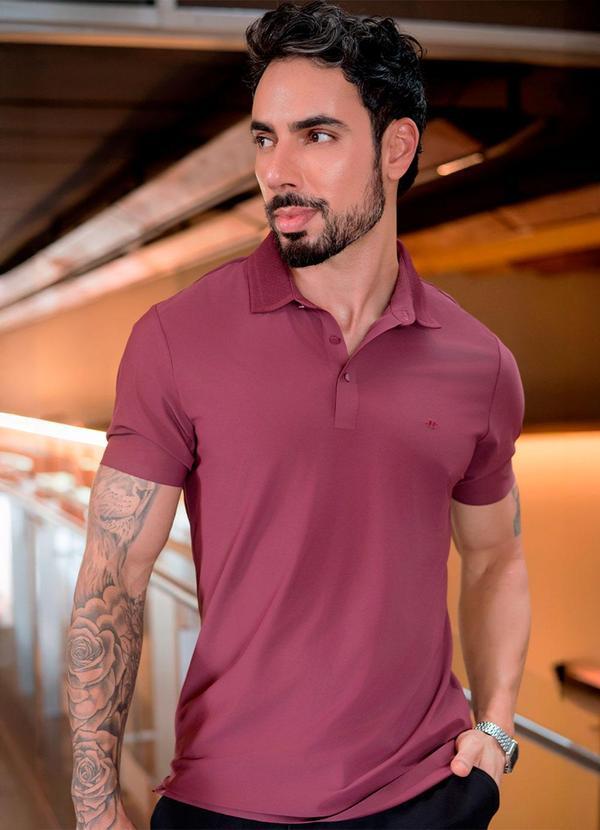 Hiatto Confecção - Polo Sporttech Gola Masculina Bordo