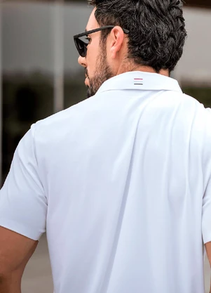 Hiatto Confecção - Polo Sporttech Masculina Branco - HIATTO CONFECÇÃO