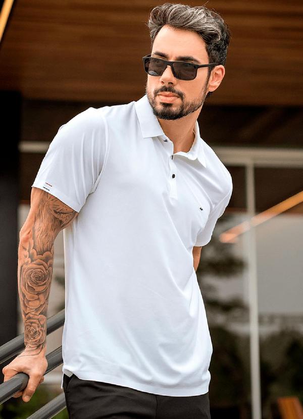Hiatto Confecção - Polo Sporttech Masculina Branco