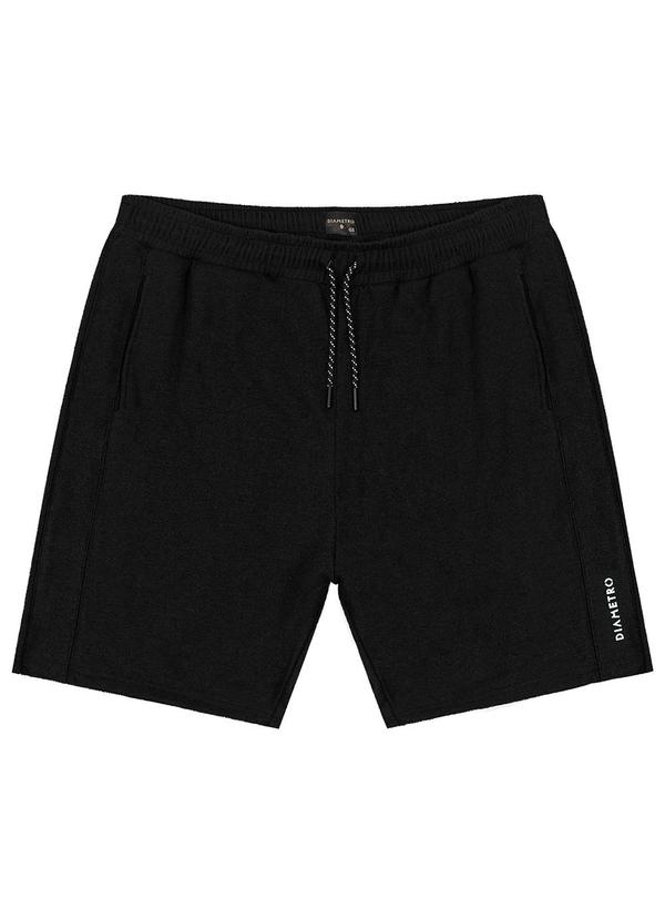Diametro - Bermuda Moletinho Masculina Preto 4