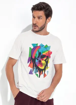 Moda Pop - Blusa Branco em Malha de Algodão - MODA POP