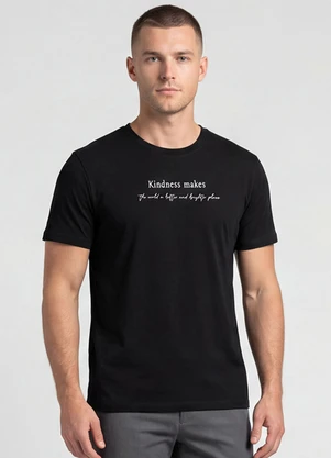 Infinita Cor - Blusa Feminina Manga Curta Preto - INFINITA COR