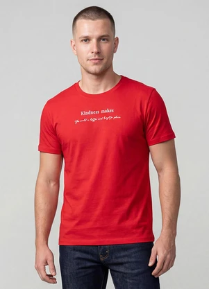 Infinita Cor - Blusa Feminina Manga Curta Vermelho - INFINITA COR